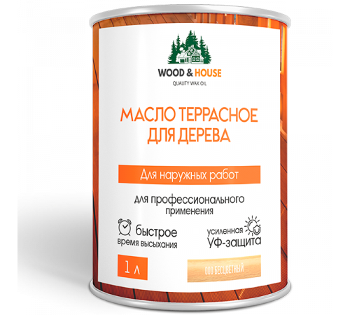Заказать МАСЛО ТЕРРАСНОЕ ДЛЯ ДЕРЕВА WOOD & HOUSE в Новом Уренгое, Ямало-Ненецкий автономный округ
