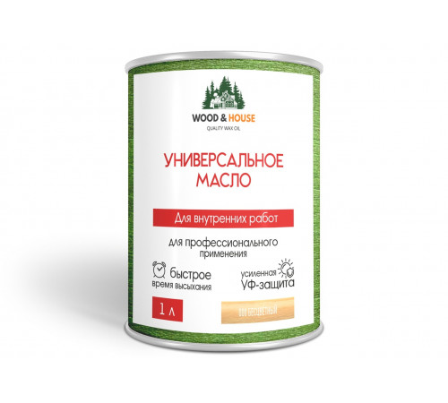 Приобрести ЦВЕТНОЕ УНИВЕРСАЛЬНОЕ МАСЛО WOOD & HOUSE Серия ПРОФИ в Новом Уренгое, Ямало-Ненецкий автономный округ